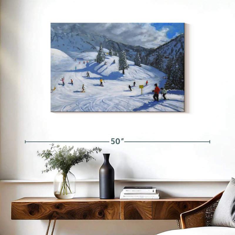 Sireci Skiing Kitzbuhel, 24" H x 36" W