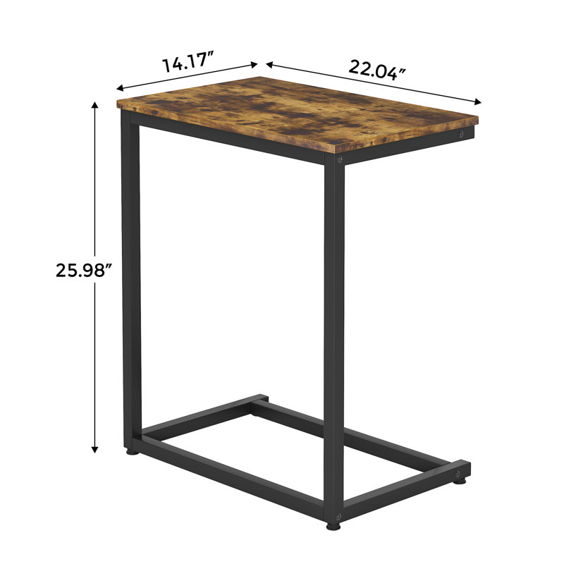 Table-plateau en forme de C, Gris