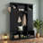 Modern Hall Tree With Adjustable Shelves, Side Cabinets, Top Compartments And Hooks-1385319438