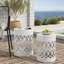 Ensemble de tables d'appoint d'extérieur modernes en métal avec design en fer découpé, durable et élégant pour tout espace de vie.