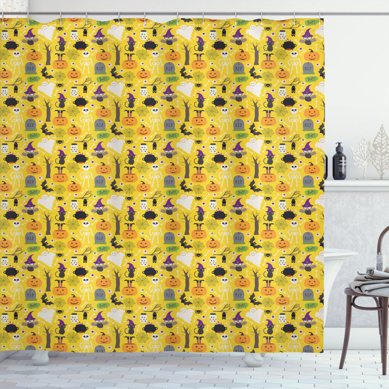 Shower Curtain with Hooks Included, 84" H x 69" W