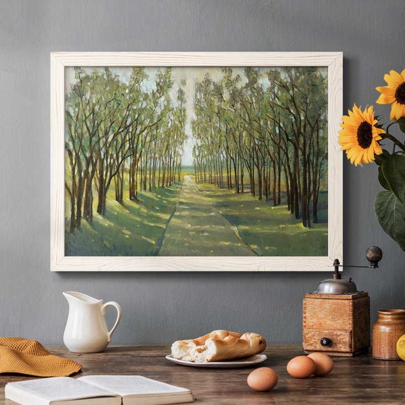 "Forest Path", peinture sur toile encadrée, H 18 po x l 26 po x P 1,5 po, Blanc