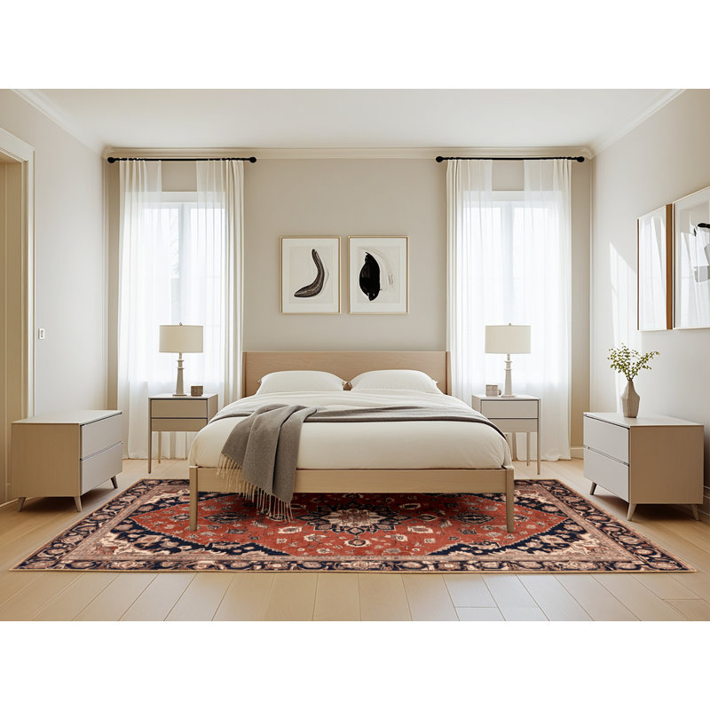 Tapis brun lavable à la machine, Rectangle 5 pi x 8 pi