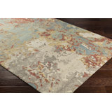 Pressley Handmade Tufted Wool Pale Blue/Gray Rug