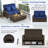 Patio Rattan Daybed Wicker Loveseat Sofa w/ Multifunctional Ottoman-2120068889
