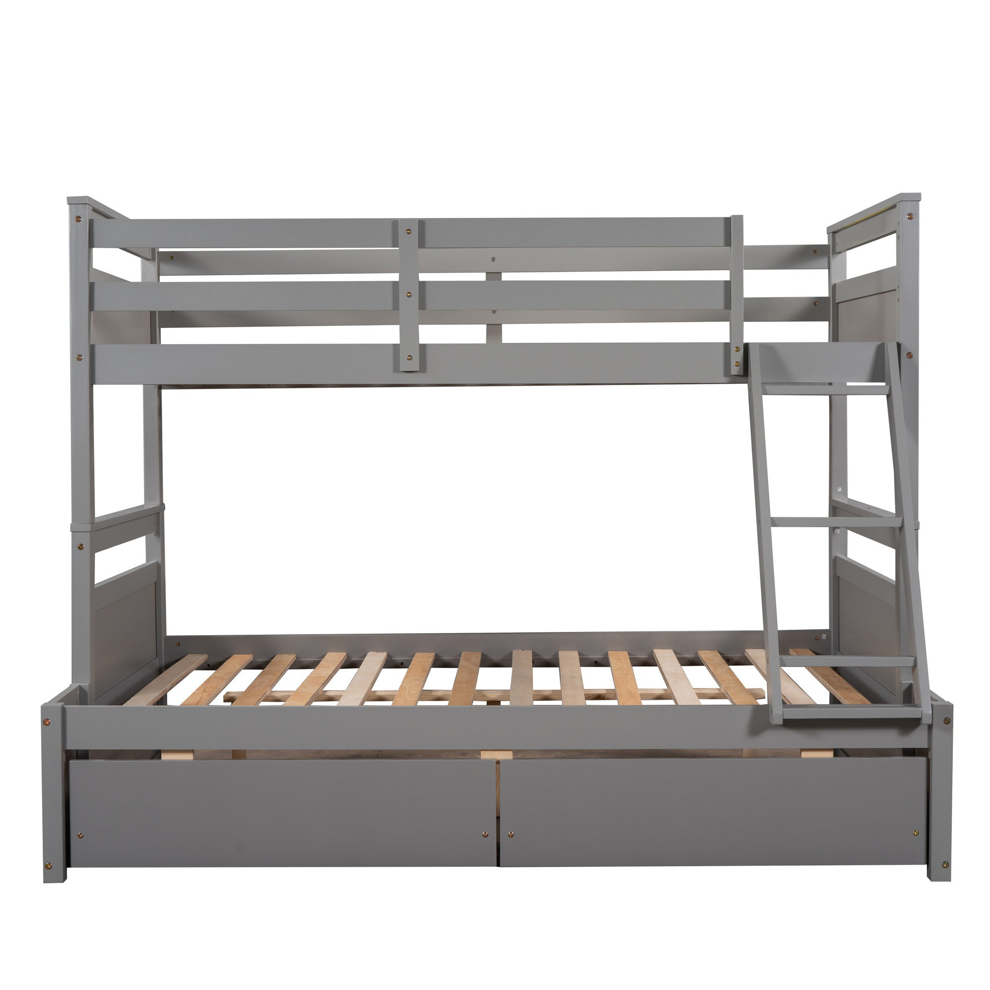 Latitude Run® Twin over Full Bunk Bed with Storage | Wayfair