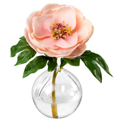 Peony Faux Floral in Vase