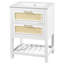 Meuble-lavabo de salle de bain 24 po avec lavabo en céramique, peu encombrant et élégant, rangement spacieux, montage sur robinet de 4 po, montage facile-133043674