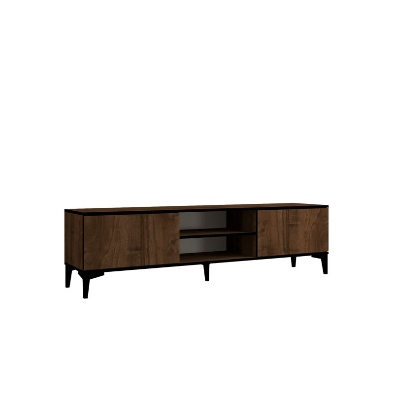 Keikei Unfinished TV Stand for TVs up to 60", Walnut
