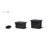 Like-it Plastic Storage Box Bin Black Deep Organizer with Sliding Inner Tray for Pantry and Garage-106884491-106884486