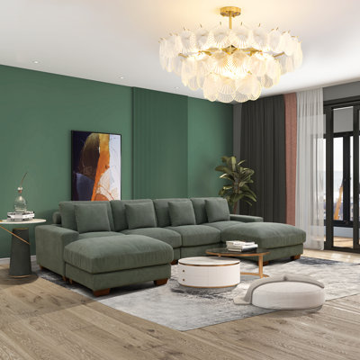 Canapé modulaire rembourré 6 pièces Hokona