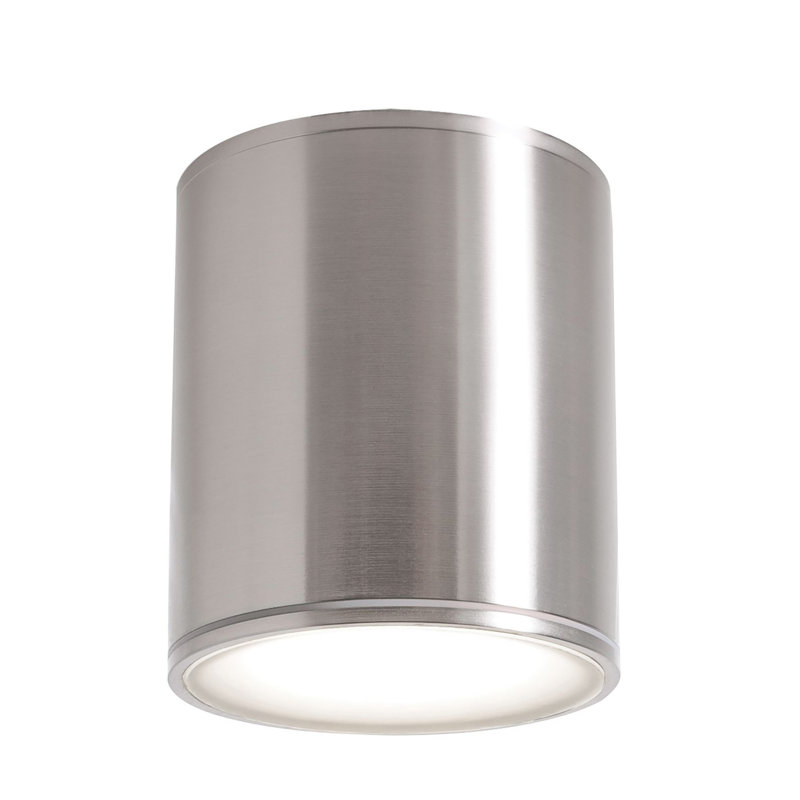 Everly 4.25'' W LED Outdoor Flush Mount, Satin Nickel