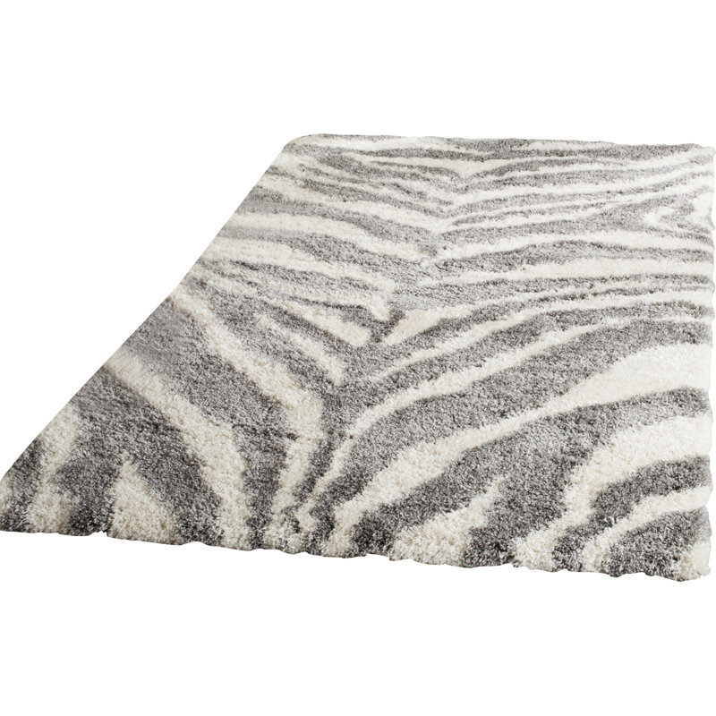 Laplaigne Shag Performance Animal Print Rug, Rectangle 3' x 5'