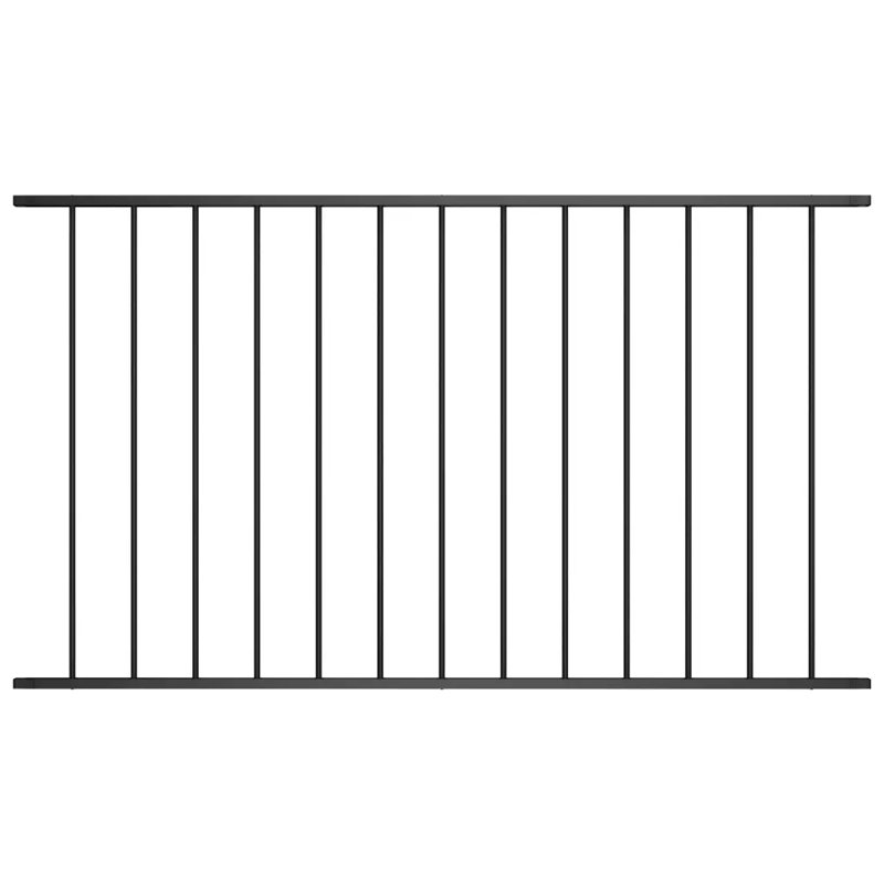 Foxburg Metal Fence Panels, Black