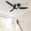 Ventilateur de plafond à chaîne à tirer 52 po avec lumières DEL