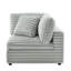 Canapé modulaire 5 pièces en tissu pelucheux de polyester