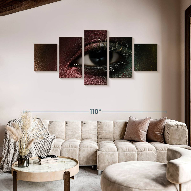 Dramatic Eye Makeup, 42" H x 92" W