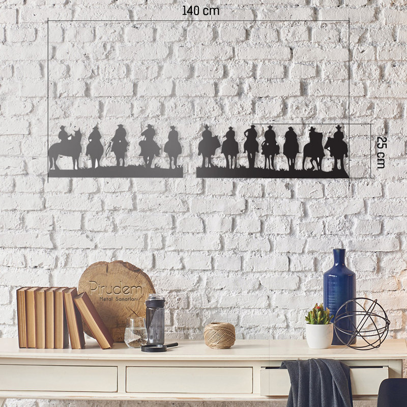 Elegant Black Decorative Metal Wall Accessory, 55.1 x 9.8 inches | 100% Metal, Thickness: 0.08 inches | Easy Wall Hanging Design, Perfect for Home Decor & Modern Interiors, Stylish and Durable
