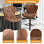 Ensemble de 2 tabourets de bar pivotants rembourrés en similicuir Modern