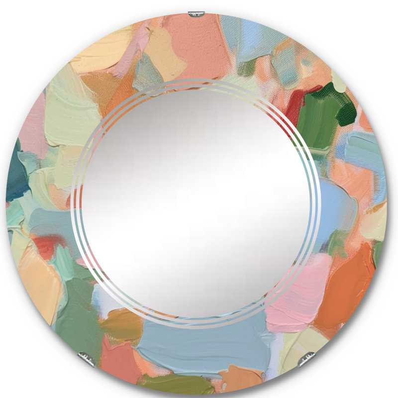 Atakent - Miroir mural moderne rond, 24 po x 24 po
