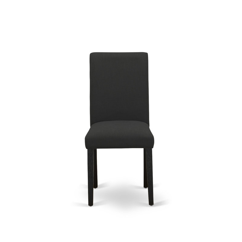 13 Pieces Extendable Dining Set Includes a Rectangle Xtenczar Table and 12 Linen Fabric Dining Chairs, Wire Brushed Black