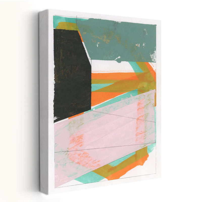 Gentle Geo I Minimalist; Forme géométrique moderne abstrait moderne, H 24 po x l 16 po