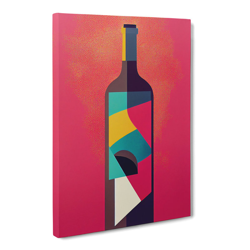 CAN-V0523-2888X Wine Pop - Wrapped Canvas Print, 76cm H x 50cm W x 3cm D