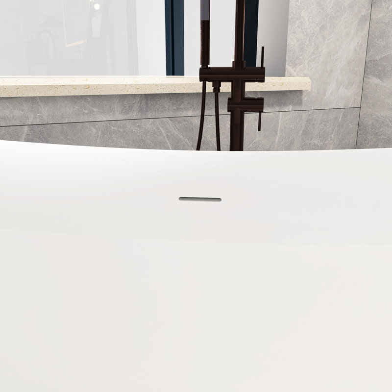 63'' x 31'' Freestanding Soaking Acrylic Bathtub