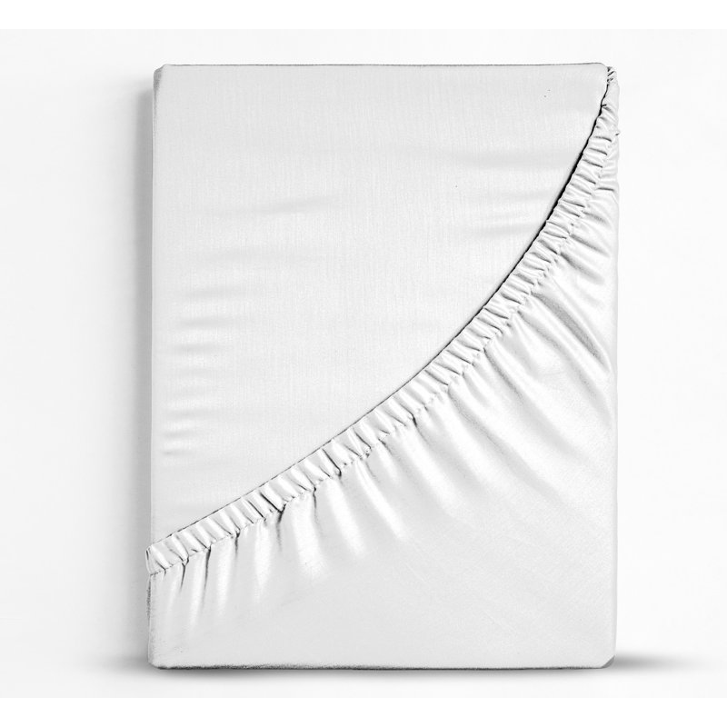 Pada 100% Cotton Fitted Sheet, 90 x 190 cm, White