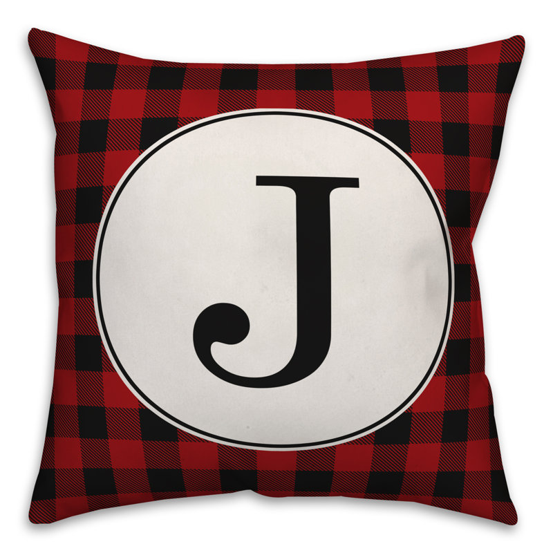 Plaid Throw Pillow, J