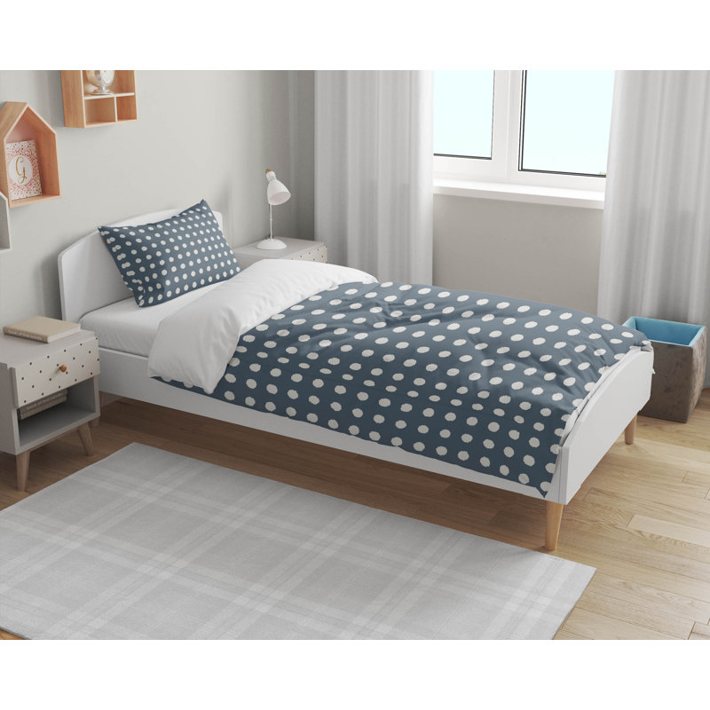 Dot Locked Comforter Set, Blue