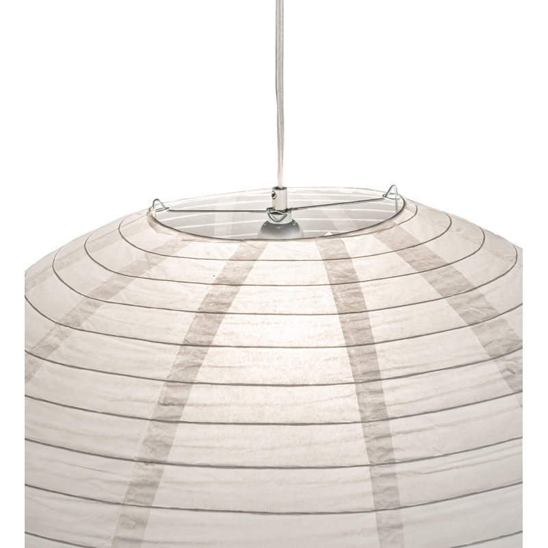 Luminaire suspendu sphère 1 lumière Tengan, H 210 po x l 30 po x P 30 po