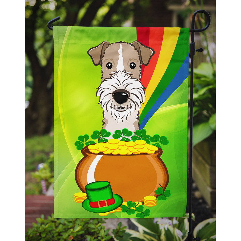 Drapeau de jardin Arella St. Patrick's, Fox-terrier