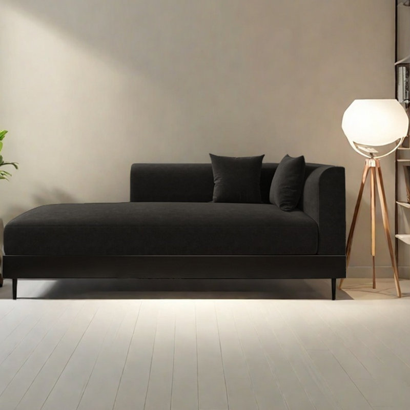 Fauteuil inclinable ergonomique en velours givré, Orienté à droite