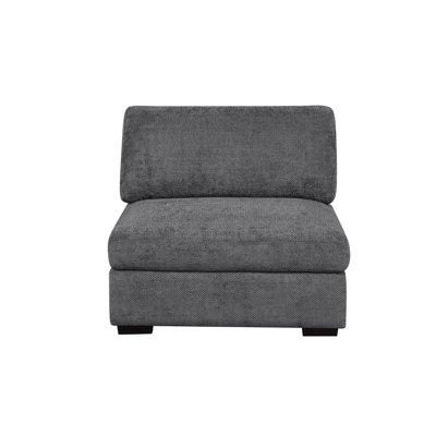 Middle Seat Module Armless Chair, Dark Gray