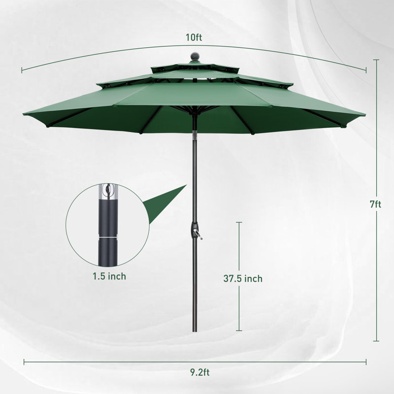 Parasol de marché 10', Vert
