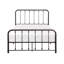 Lit plateforme double à finition bronze antique pour chambre à coucher - Fabrication en métal avec détails décoratifs-1251205261
