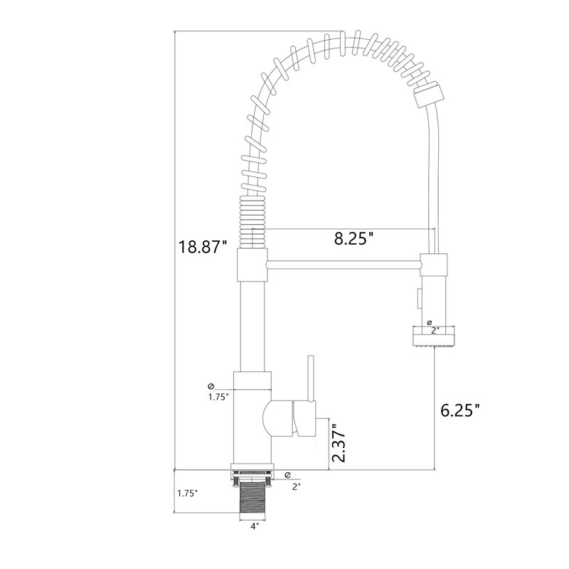 Pull Down Single Handle Kitchen Faucet, Brushed Nickel