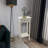 Cesidia 23.7" Tall End Table with Storage Shelf, Side Table, Plant Decorating Stand for Small and Narrow Space, Antique Water Washed Off-White-886419905