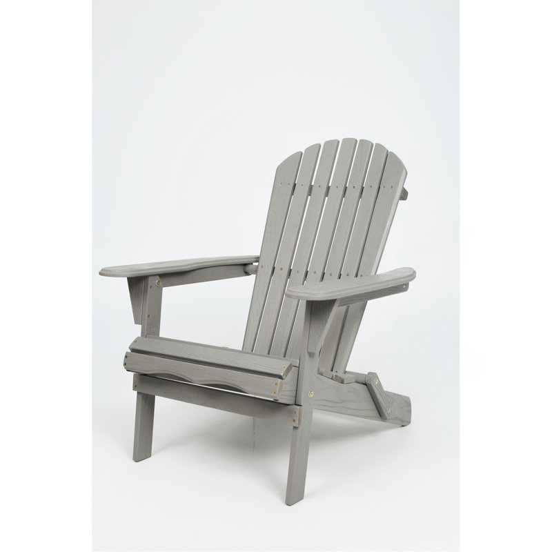 Ensemble de 2 chaises longues en bois de cèdre massif avec grain de bois, Gris clair