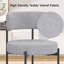 Ensemble de 4 chaises de salle à manger de style Mid-Century avec dossier incurvé et dossier arrondi avec pieds en métal Sherpa