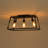 3 - Light Modern Black Open Frame Rectangular Metal Semi Flush Mount