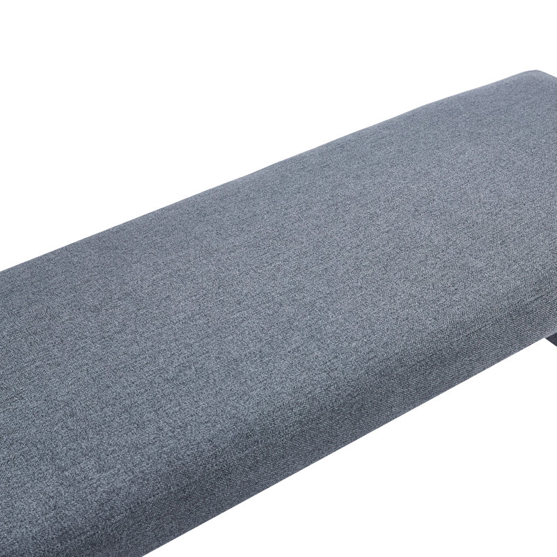Banc rembourré en tissu Ellayah, Gris