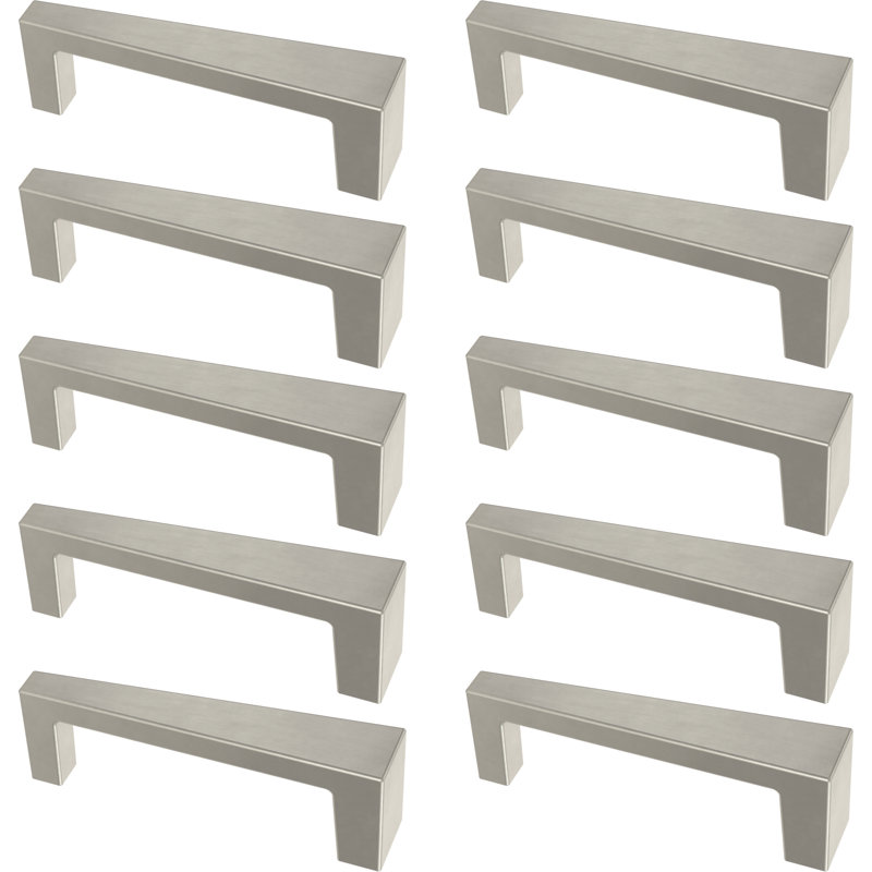 Angled 3" Center Bar Pull Multipack, Satin Nickel