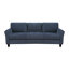 Ensemble de canapé de salon contemporain 2 pièces Canapé rembourré chenille bleu-1008792984