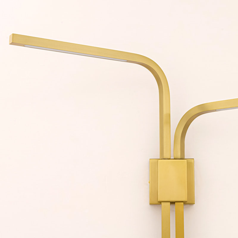 Modern LED Light Adjustable Task Wall Sconce, Gold