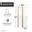Porte de douche sans cadre l 33,3 po x H 72 po Anzzi-80579661