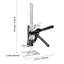 Labor Saving Arm Jack, 200 kg Bearing Capacity, Lifting up to 165 mm, Metal Hand Lifting Jack Tool with Magnetic Level, 2 Adjustment Modes, for Door, Window, Furniture, Woodworking, Black