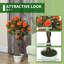 Set of 2 artificial plants rose floral in Pot-135948708