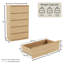 Tanino 4 Piece Bedroom Set (2 Drawer Large Bedside Chest, 5 Drawer Chest, 2 Door 2 Drawer Wardrobe), (6)-741202057